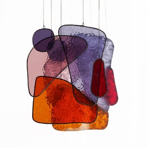 arte abstracto vidrieras suncatcher / pared colgante