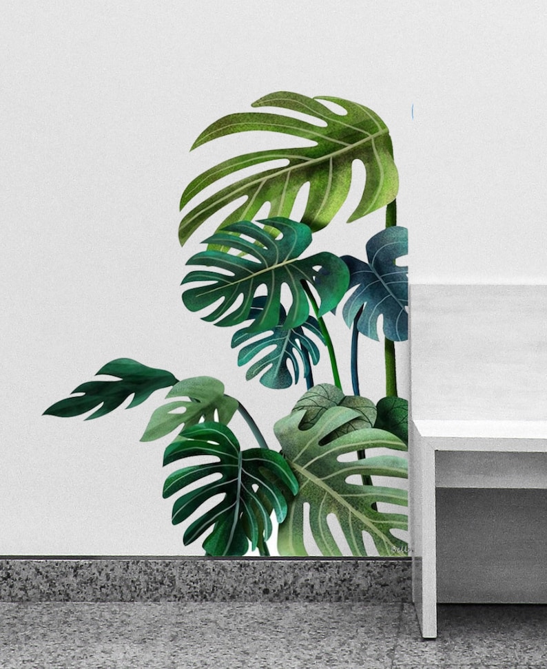 Green Leaf Wall Decal Wall Stickers for Garden Self Adhesive Etsy