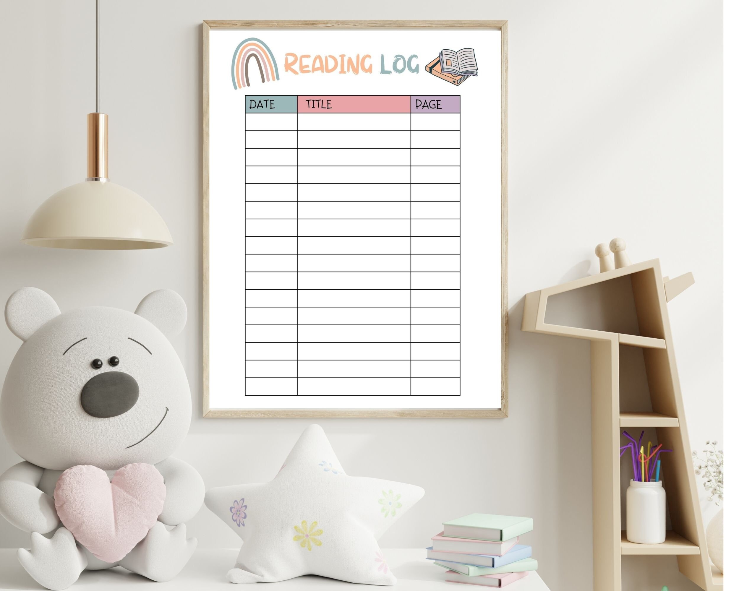 Kids Reading Tracker Printable Kids Reading Log Daily - Etsy