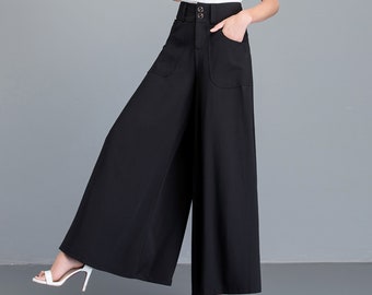 Plus Size Wide Leg Pants - Etsy