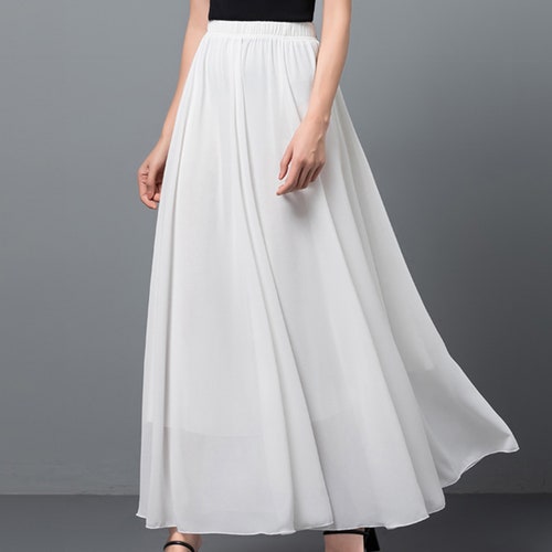 Elastic High Waist Flare Skirt