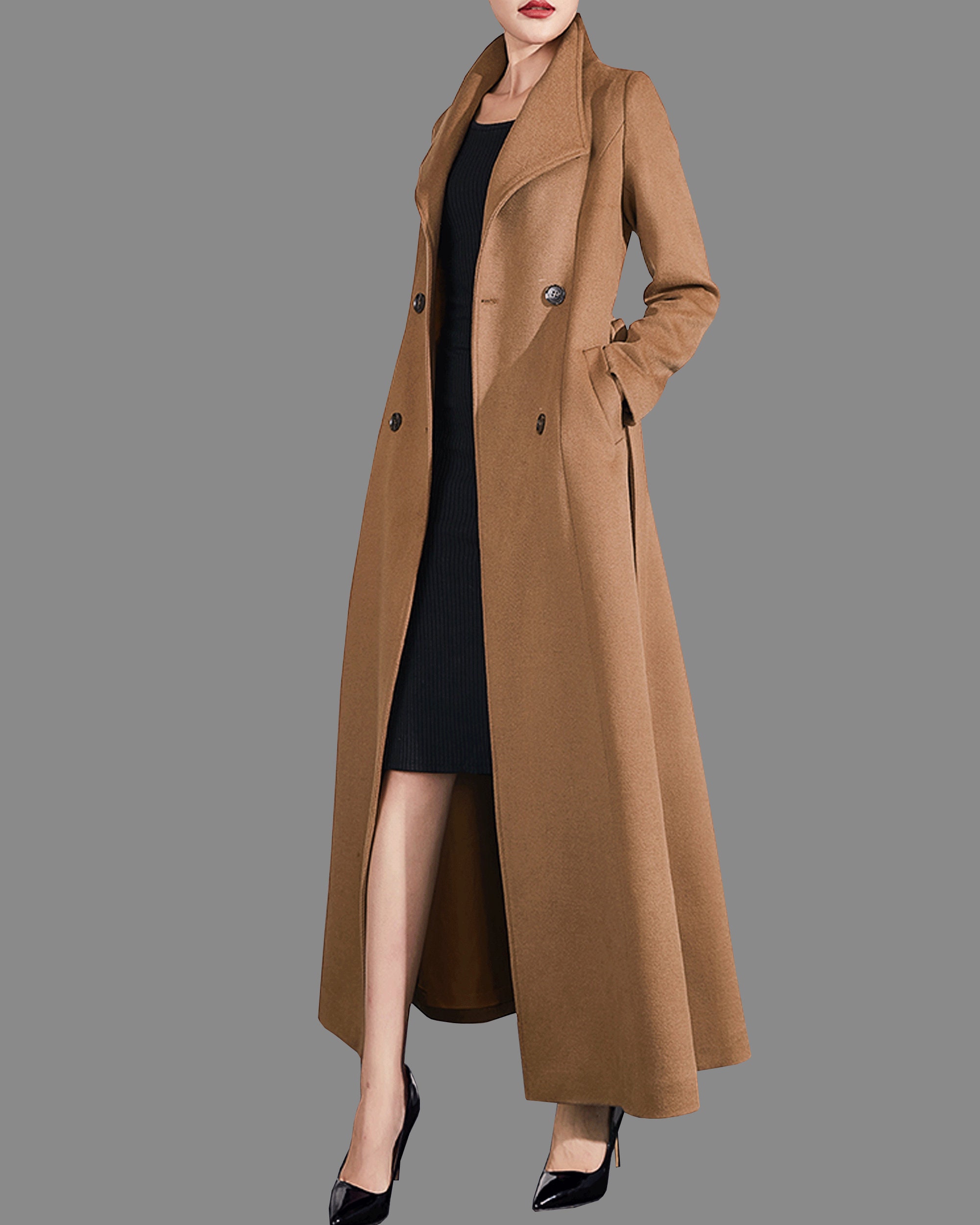 Amazon.com: IDEALSANXUN Long Wool Coats for Women Fall