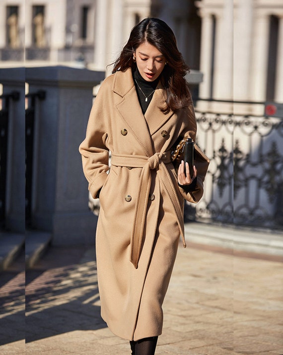 Wool Coat Women, Winter Coat, Long Jacket, Double Breasted Jacket, Coat  Dress, Camel Wool Long Coat, Warm Coat, Plus Size Coat Y056 -  Finland