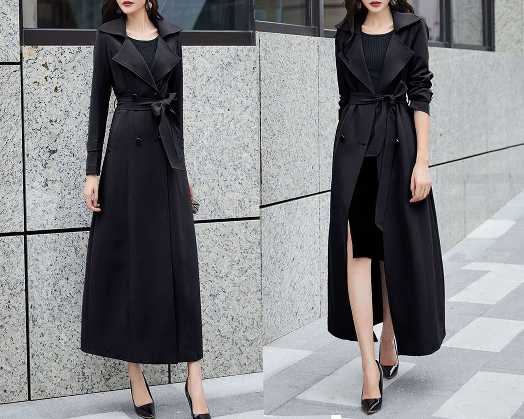 Wool Coat Women, Winter Coat, Long Jacket, High Collar Coat, Coat Dress,  Wool Long Coat, Warm Coat, Plus Size Coat Y0093 