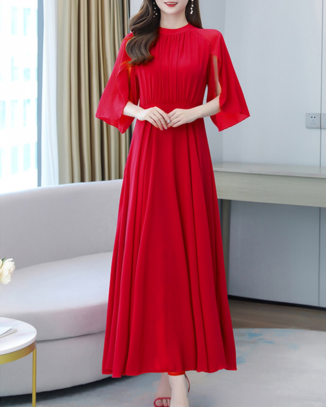 Women's Summer Dress Maxi Dress Short Sleeve Dress Etsy