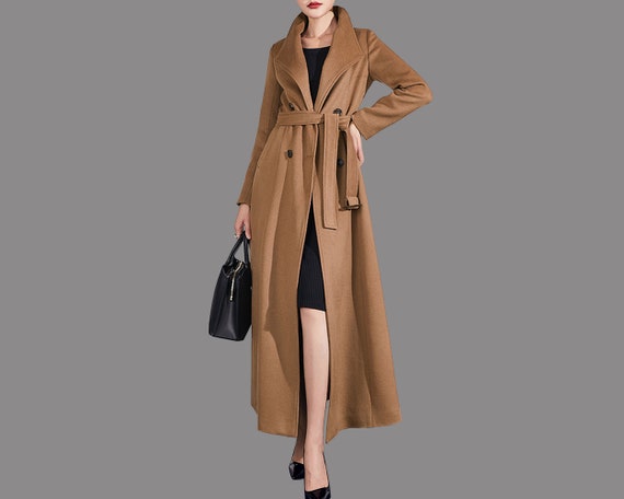 Buy Wool Coat Women, Cashmere Winter Coat, Long Jacket, Double