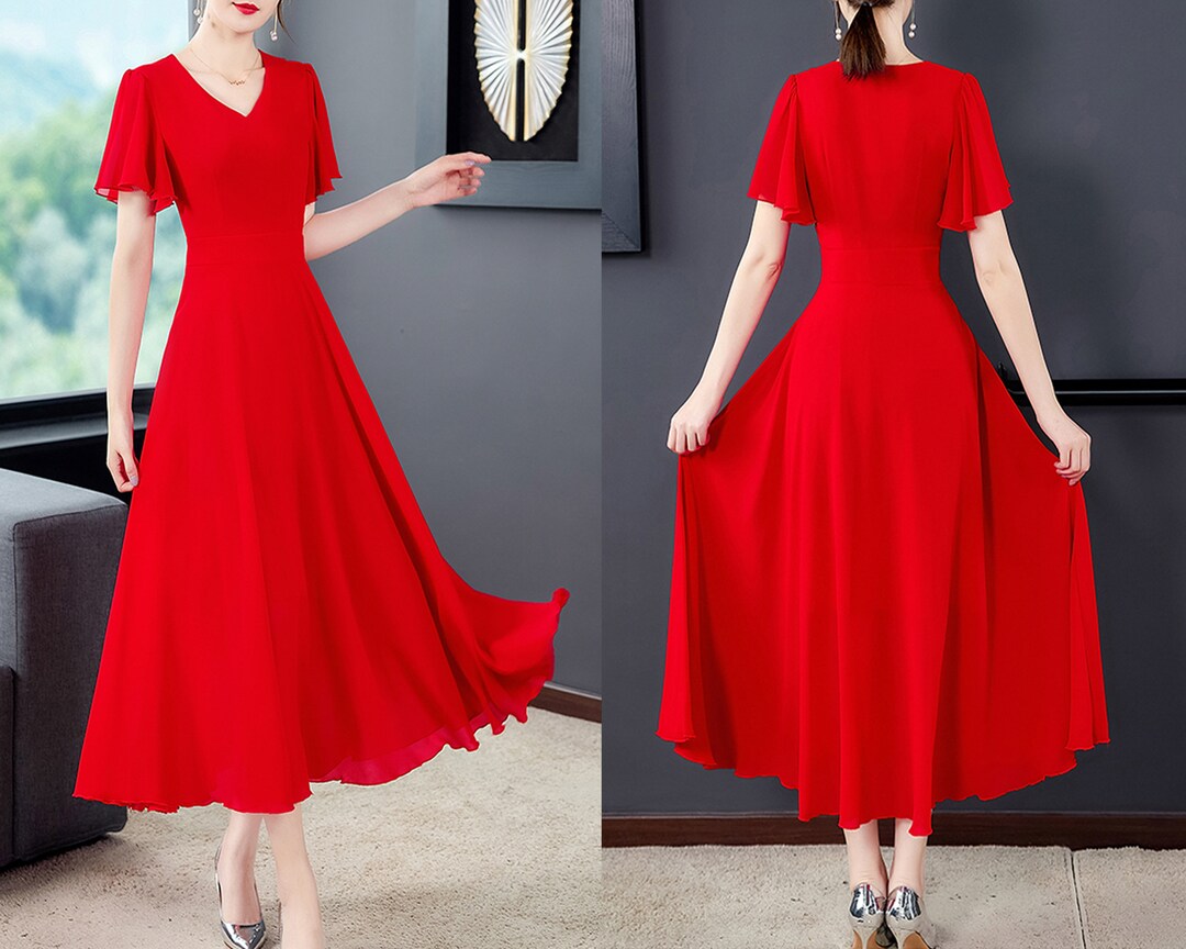 Full Size V-Neck Short Sleeve Dress
