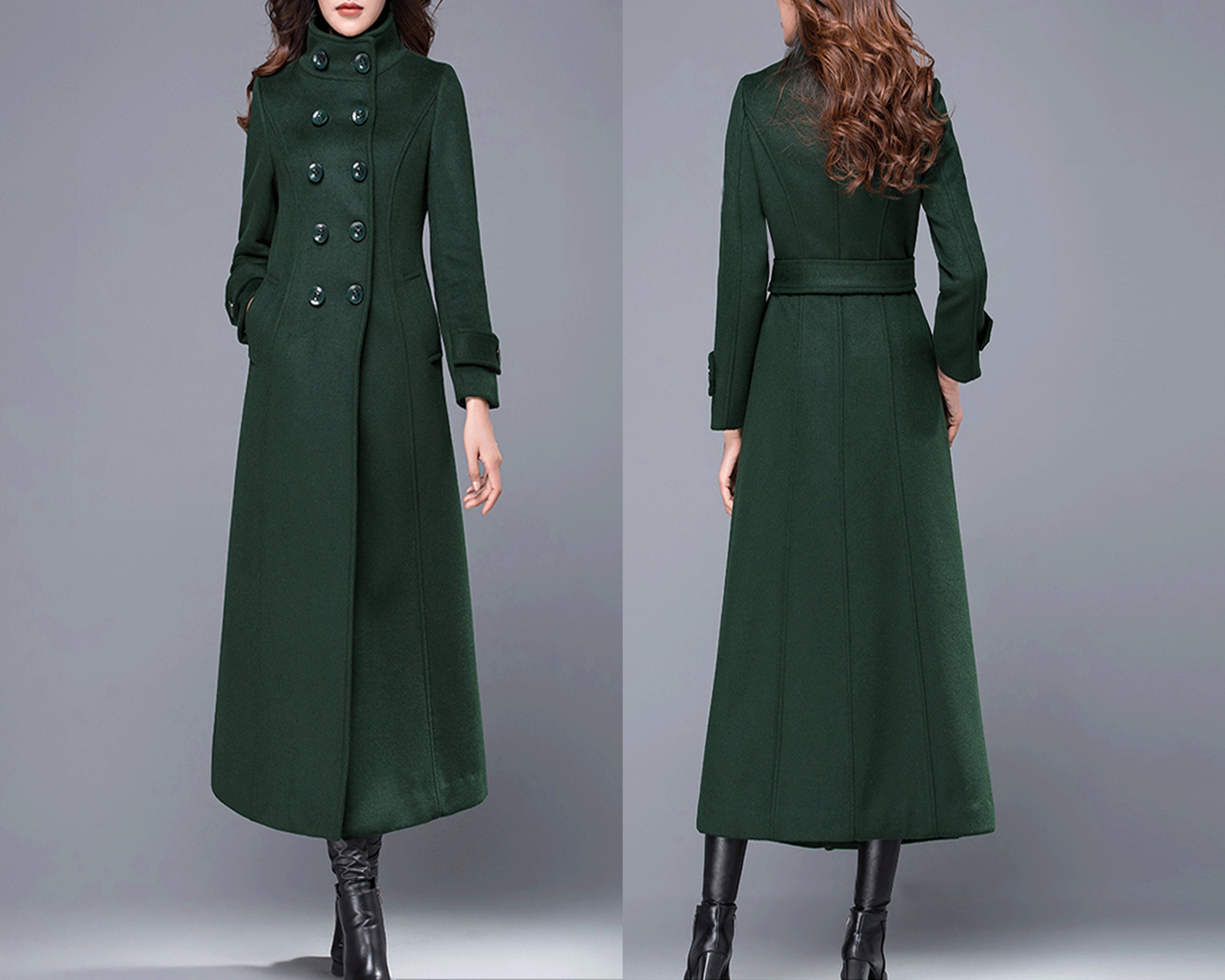 【WELLDER】 Double Breast Coat Double Breasted Wool Jacket，cashmere Winter Coat, Long