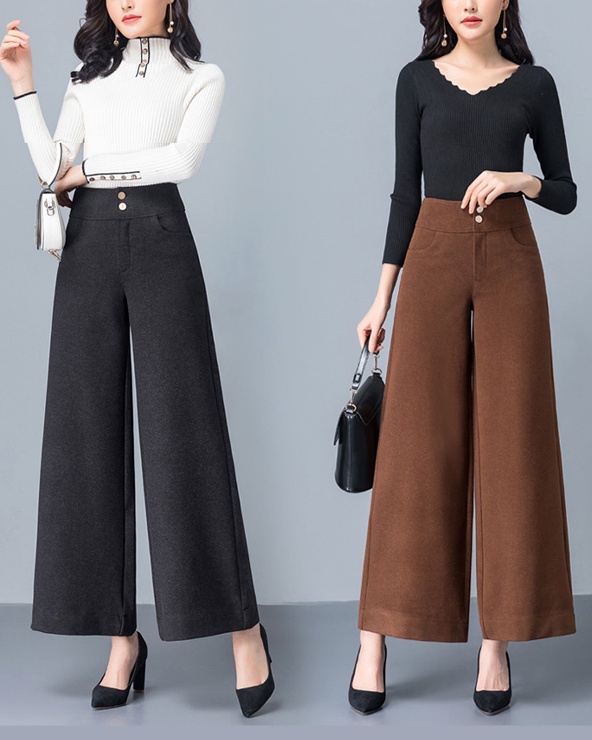 ★codegraphy★ Women's COOL Cotton Wide Pants 3COLOR CBDUWWP Corridor Cropped Cotton-Canvas Wide-Leg Trousers - S | Coggles