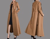 Wool Coat Women, Cashmere Winter Coat, Long Jacket, Double