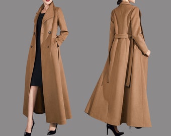 激安挑戦!! Wool Coat Women, Cashmere Winter Coat, Long Jacket, Double Clothing