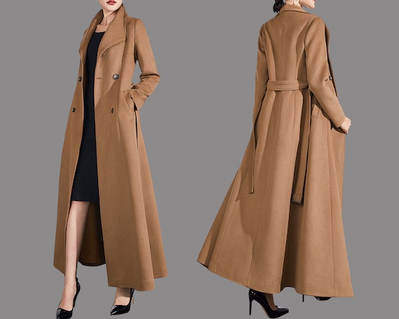 Tall Full Length Wool Look Coat  Clothing for tall women, Coats for women,  Long coat