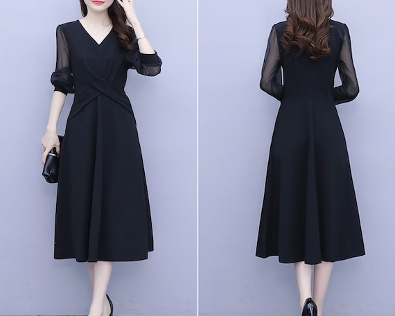 sachin and babi light blue dress Found: A Classy & Casual Black Midi Dress For Everyday
