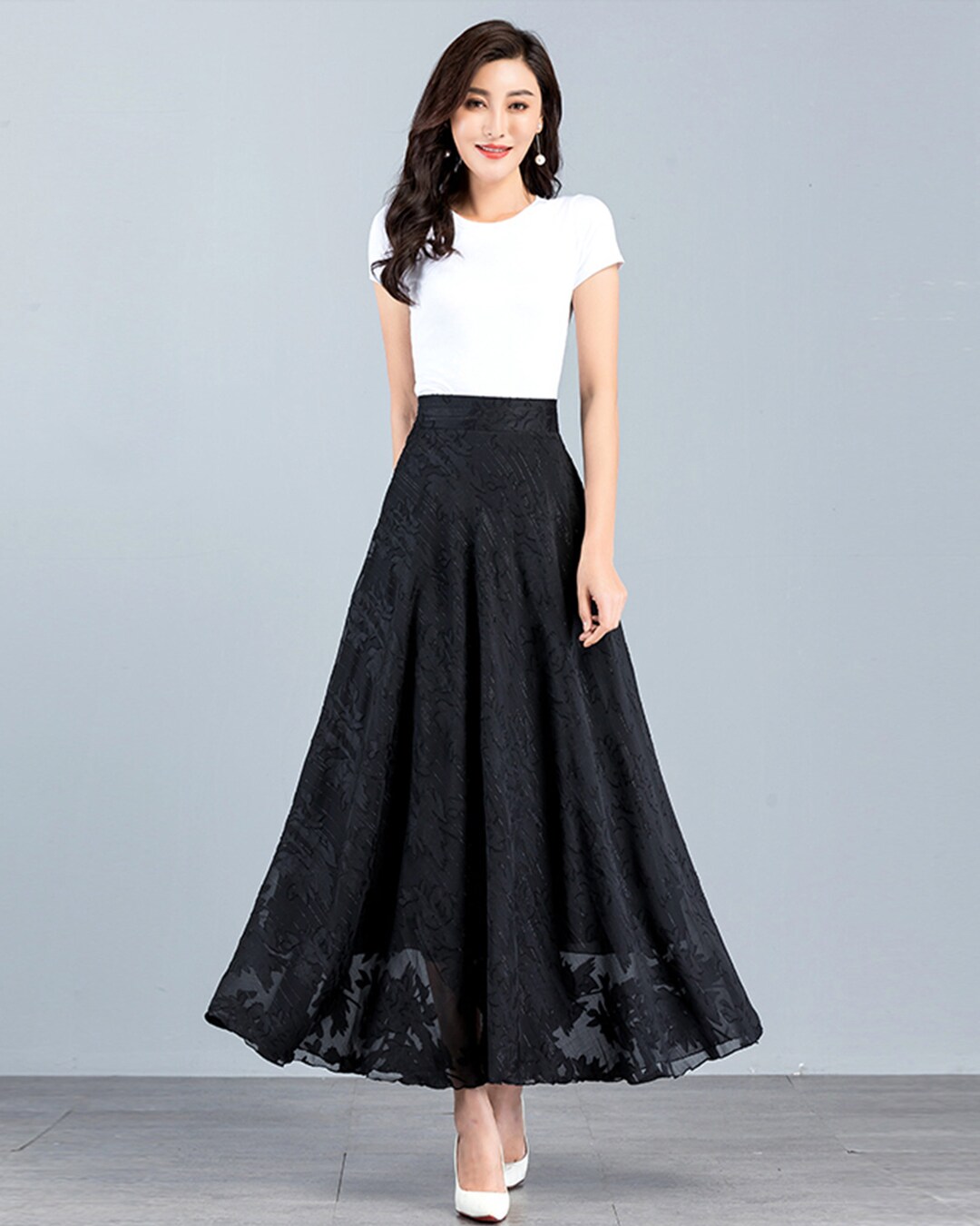 スカート ace long skirt black M Ace Skirt: Black – Glyder