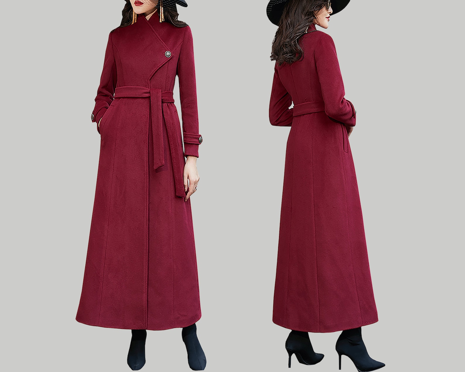 Women Wool Coat Winter Coat Long Jacket Winter Jacket Coat Etsy UK