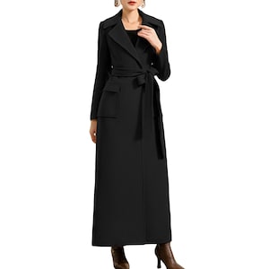 Wool coat women, coat with belt, winter coat, long jacket, wool jacket, coat dress, wool long coat, plus size coat Y0087