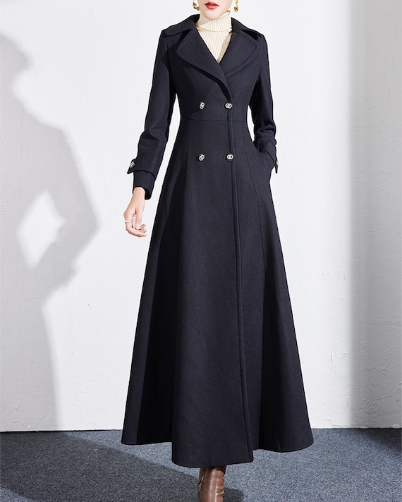 ジャケット・アウター L'Or Geelong wool long coat Wool Trench Coats for Women Winter Fall Fashion Notch Collar