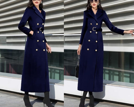 Double Breasted Coat, Wool Jacket, Overcoat Women, Long Coat