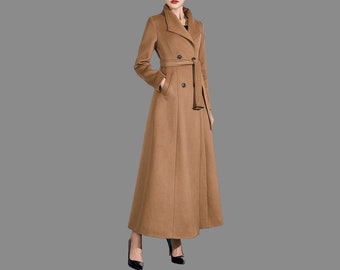 Long Wool Coat, Winter Coat, Long Jacket, Double Breasted