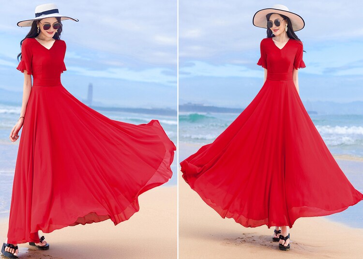 Plus size a line summer dresses sales