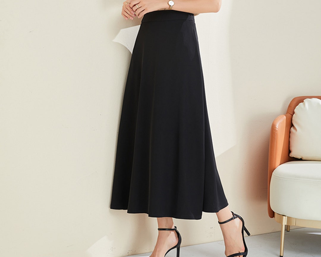 9*6様 Star Flayered Midi Skirt (Black) ZW COLLECTION MIDI FLARED SKIRT - Black | ZARA United States