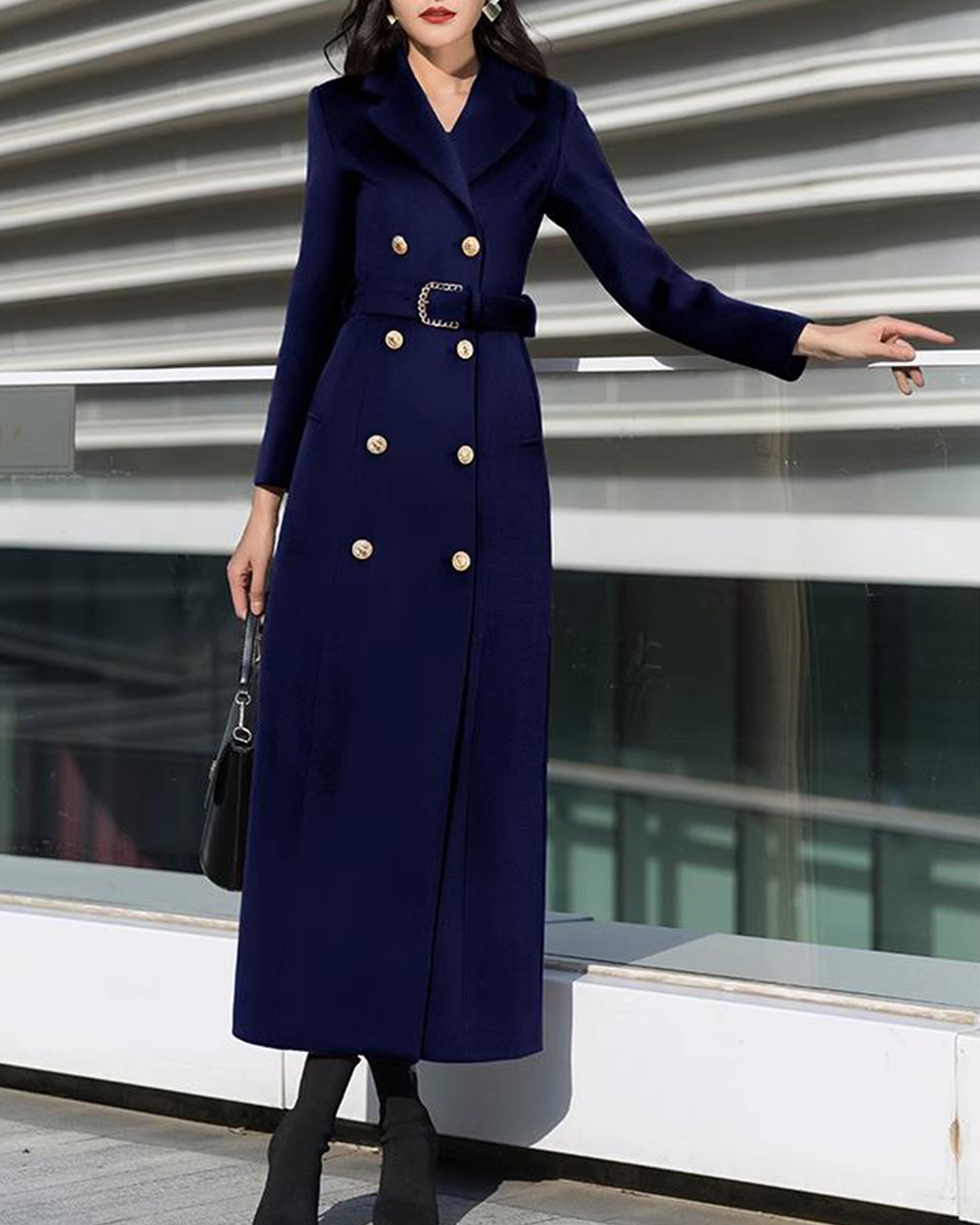 Wool Coat Women, Winter Coat, Long Jacket, Double Breasted