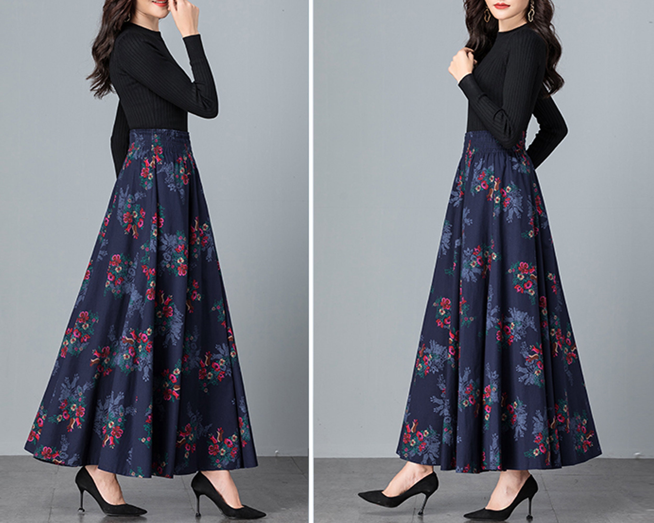Women's Elastic Waist Skirt, Maxi Skirt, Linen Skirt, Printed Skirt, Flare Skirt, High Waist Skirt, Long Skirt, A-line Skirt Q0058 - Etsy Women's Elastic Waist Skirt, Maxi Skirt, Linen Skirt, Printed Skirt, Flare Skirt, High Waist Skirt, Long Skirt, A-line Skirt Q0058 - Etsy