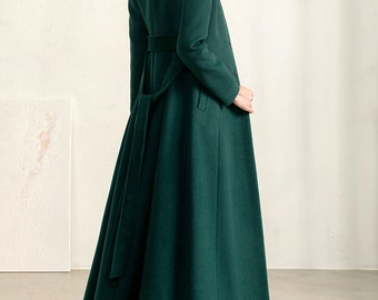 ESCADA ダークグリーン ロングコート 36 ESCADA ダークグリーン ロングコート 36 ESCADA ダークグリーン ロング