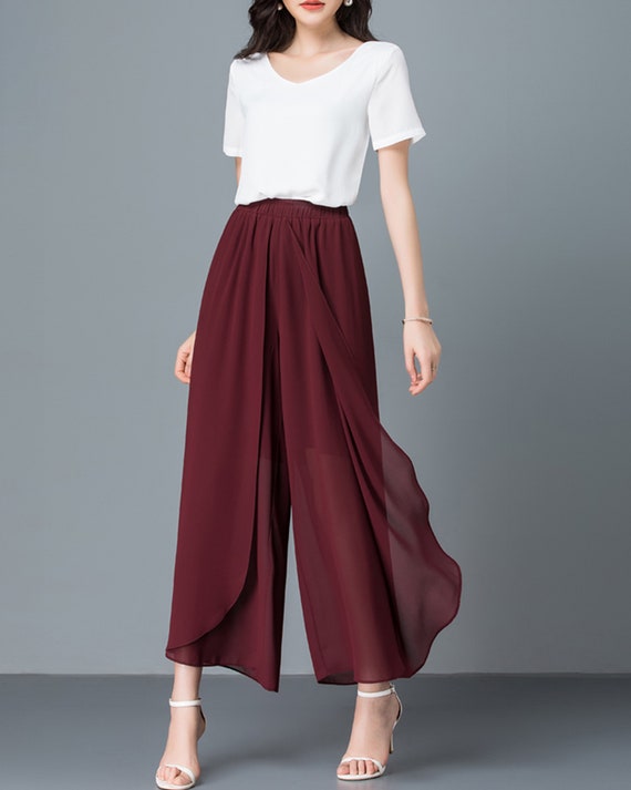 Ankle Length Pants Wide Leg Pants Women 