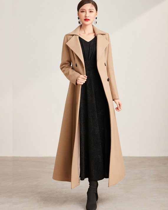 Manteau femme long chaud sale
