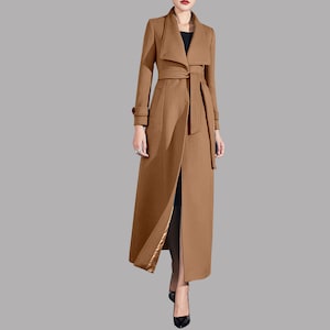 Women wool coat, winter coat, long jacket, winter jacket, coat dress, long designer coat, warm coat, plus size coat Y0021