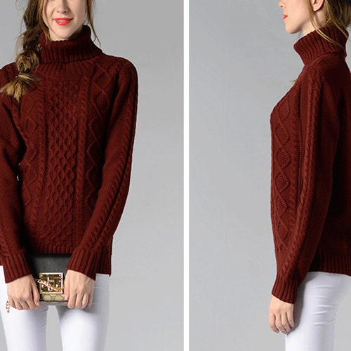 Polo neck swearer,wool jumper, Turtleneck jumper, winter pullover,Slouchy Sweatshirt,Oversized Sweaters,sweater tops S002 outlet