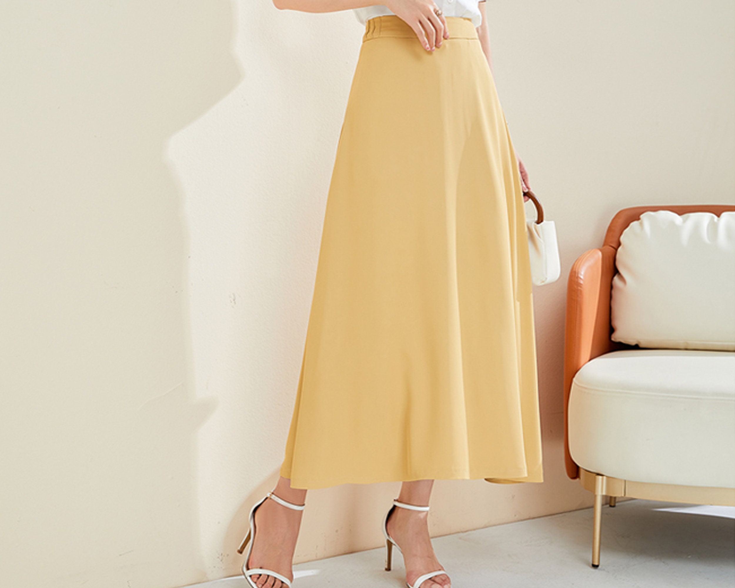 ワンピース   Women Mid Skirts 91WKDB27 K391 140 YELLOW Kennedy Knit Skirt (Yellow) – Nana Jacqueline