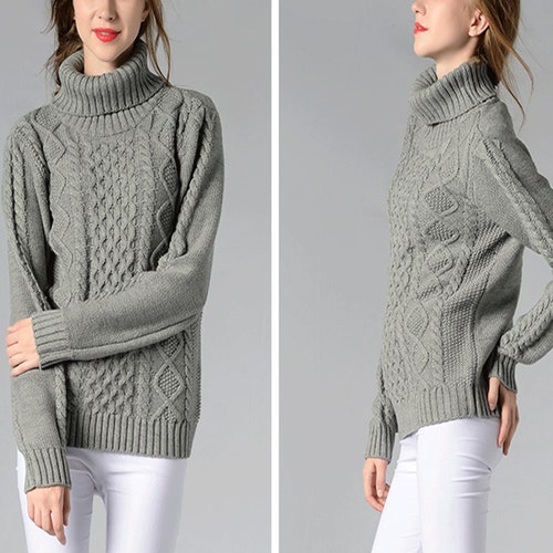 Polo neck swearer,wool jumper, Turtleneck jumper, winter pullover,Slouchy Sweatshirt,Oversized Sweaters,sweater tops S002 outlet