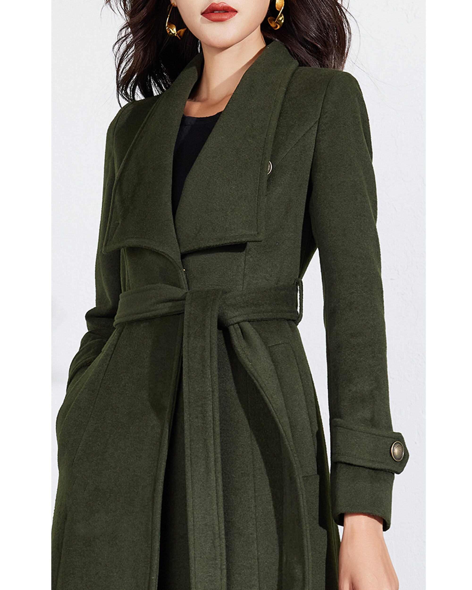 大人気の Women Wool Coat Jacket, Long Jacket, Long Coat, Winter Coat, ジャケット・アウター