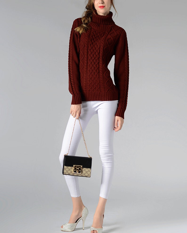 Polo neck swearer,wool jumper, Turtleneck jumper, winter pullover,Slouchy Sweatshirt,Oversized Sweaters,sweater tops S002 outlet