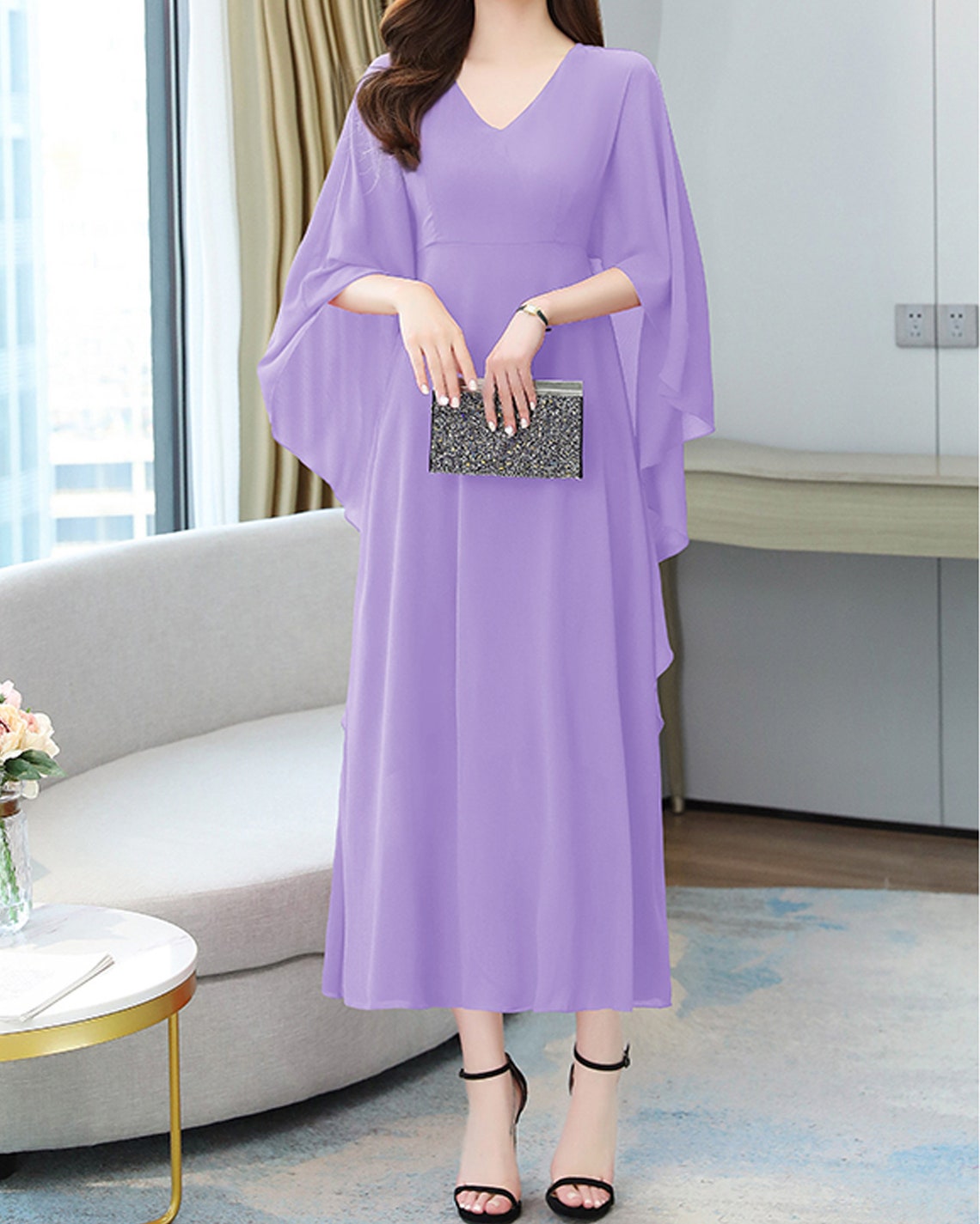 Kaftan Dress Women's Midi Dress Summer Dress Short Etsy