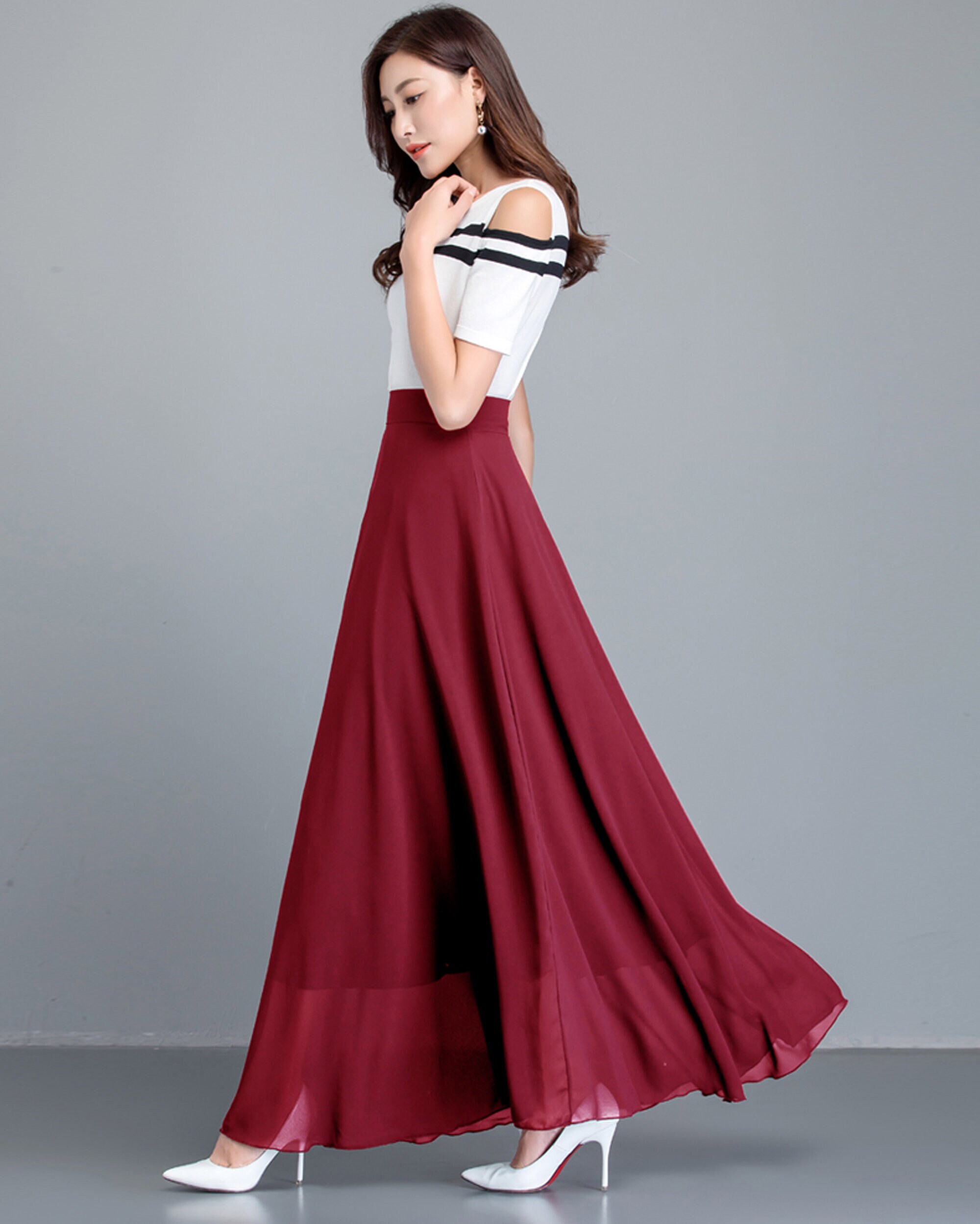 ● AND YOU ● Clindara Volume Flare Long Skirt U Flare Maxi Skirt | UNIQLO US