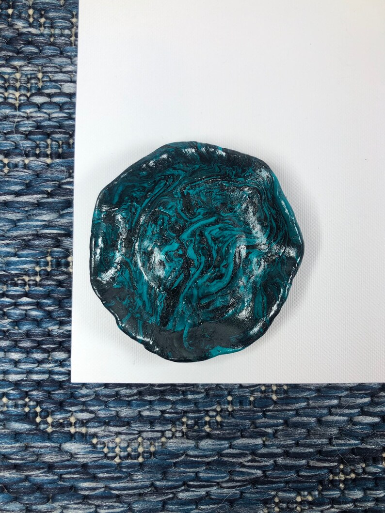 Easter Basket Stuffers for Girlfriend Teal Ring Dish Engagement Gifts for Bride Bride to Be Gift from Maid of Honor Trinket Dish Handmade