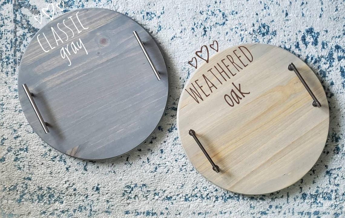 Large Lazy Susan With Handles Optional Turntable Lazy Susan Etsy