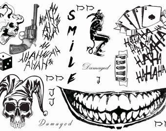 gangster joker girl tattoo designs