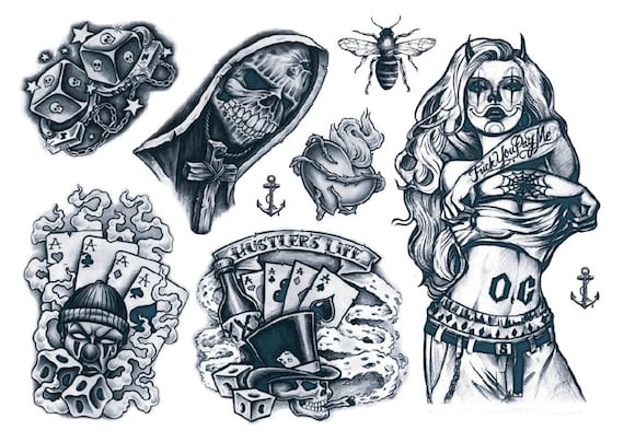 gangster tattoo flash 3 013 | daniel barnett | Flickr