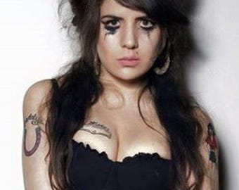 Amy A5 Inspired Temporary Tattoos Small Size Sheet Iconic Performer Retro Body Art