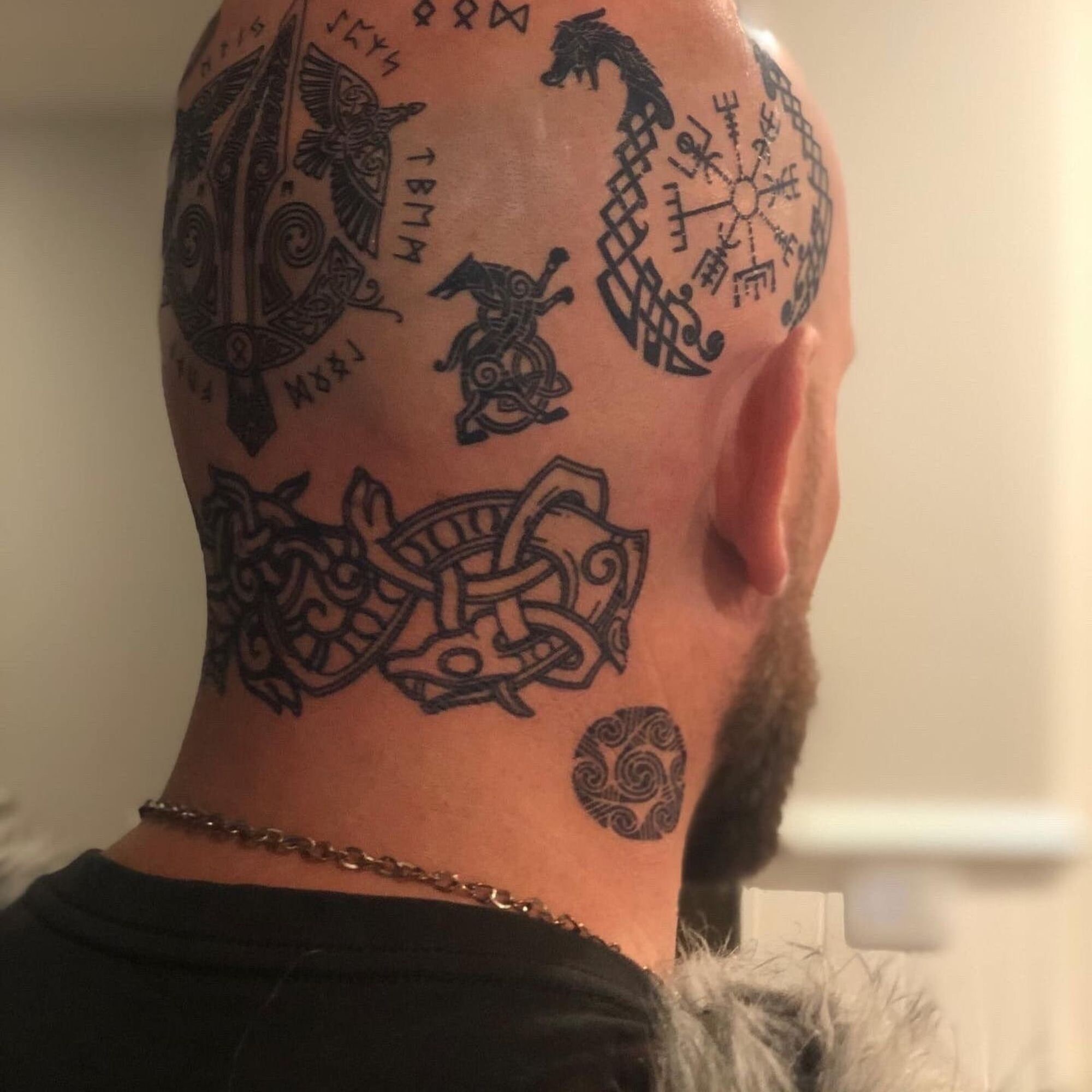 5hrs Permanent viking tattoo, 15000