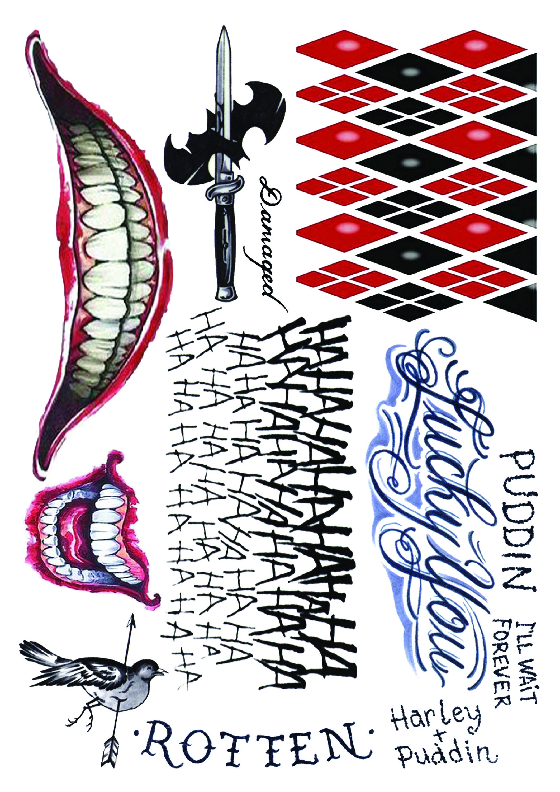 Tatouages Temporaires - Harley Quinn - Jour De Fête - DC