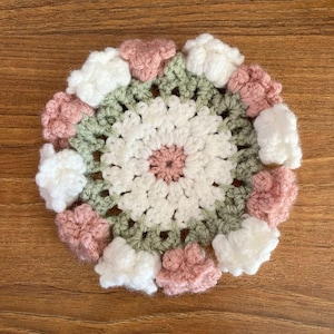 Crochet Flower Coaster Pattern PDF
