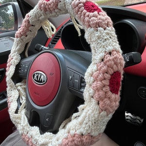 Flower Steering Wheel Cover PDF Crochet Pattern