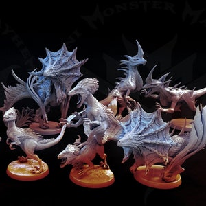 Hybrid Raptor, Velociraptor,  Mini Monster Mayhem, Life Finds a Way Dinosaur, Dnd, Resin Miniature, 3D printed mini
