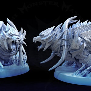 Imperium Polar Bear Miniature, Mini Monster Mayhem, Frozen Wasteland, TTRPG mini, Dnd, Pathfinder, Resin Miniature, 3D printed mini