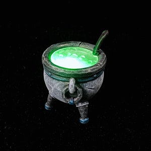 Caldron, LED Fantasy Miniatures, Light Effect, DnD, TTRPG, Scatter Terrain, 3D Resin Print